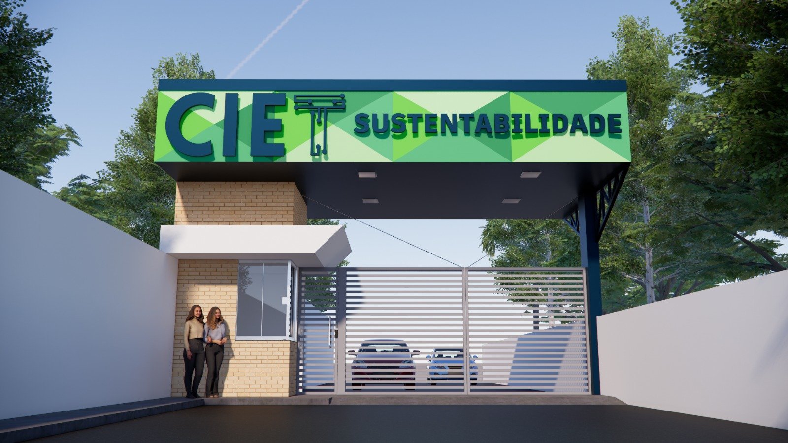 Fachada de acesso ao CIET